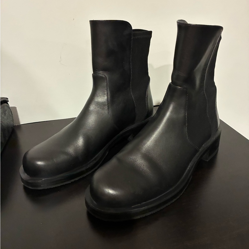 Stuart Weitzman 5050 Bold Bootie In Black Leather - image 3